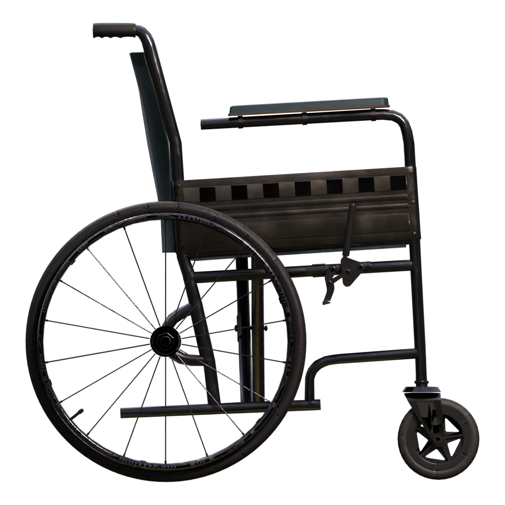 Right view of the Wheelchair 3D model