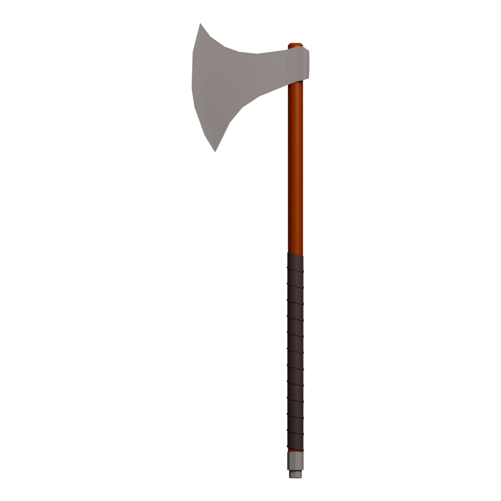 Back view of the Axe 3D model