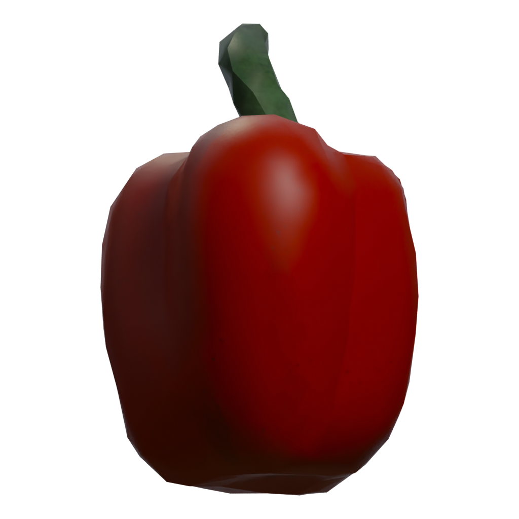 Left view of the Bell Pepper Red 3D model