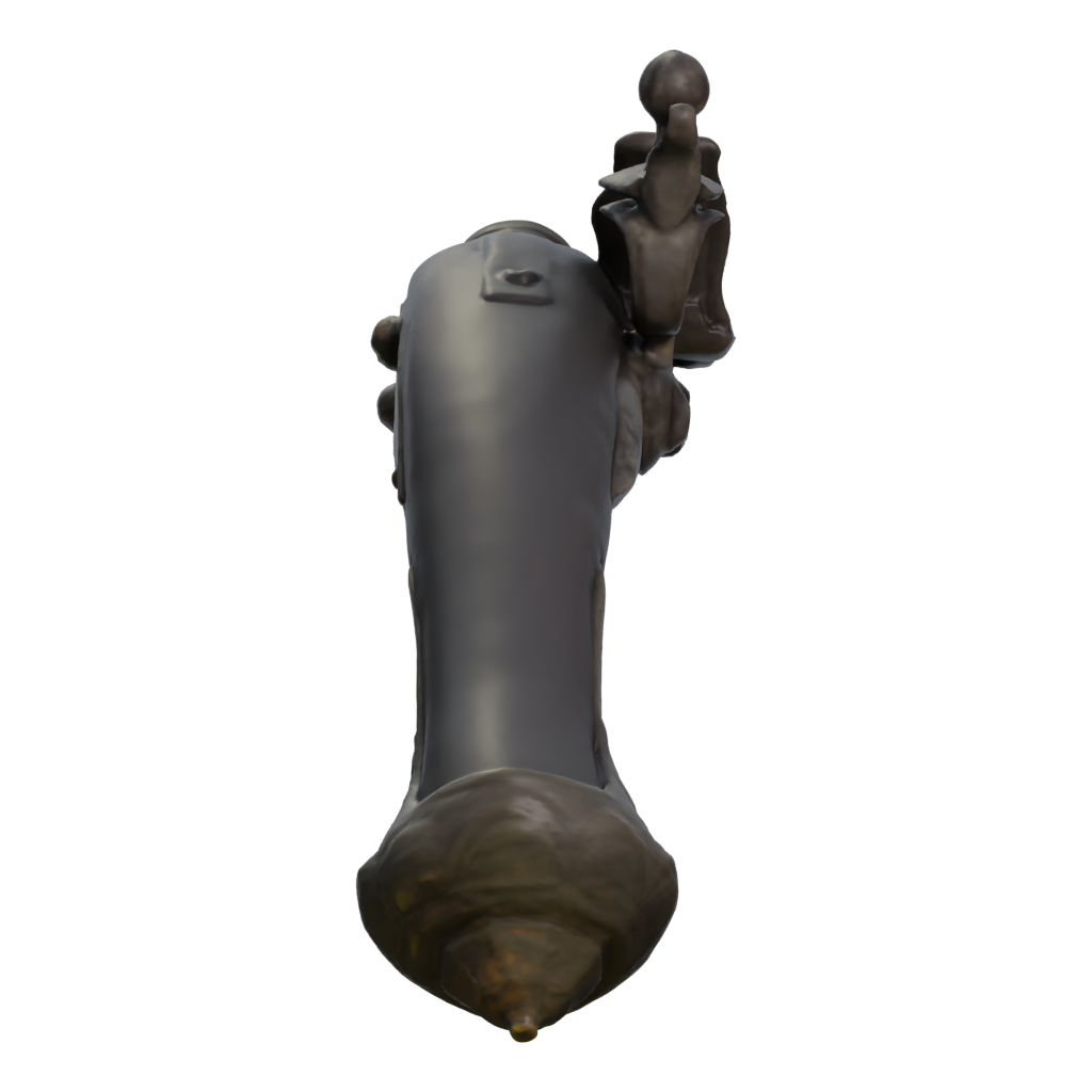 Right view of the Dueling Pistol 3D model