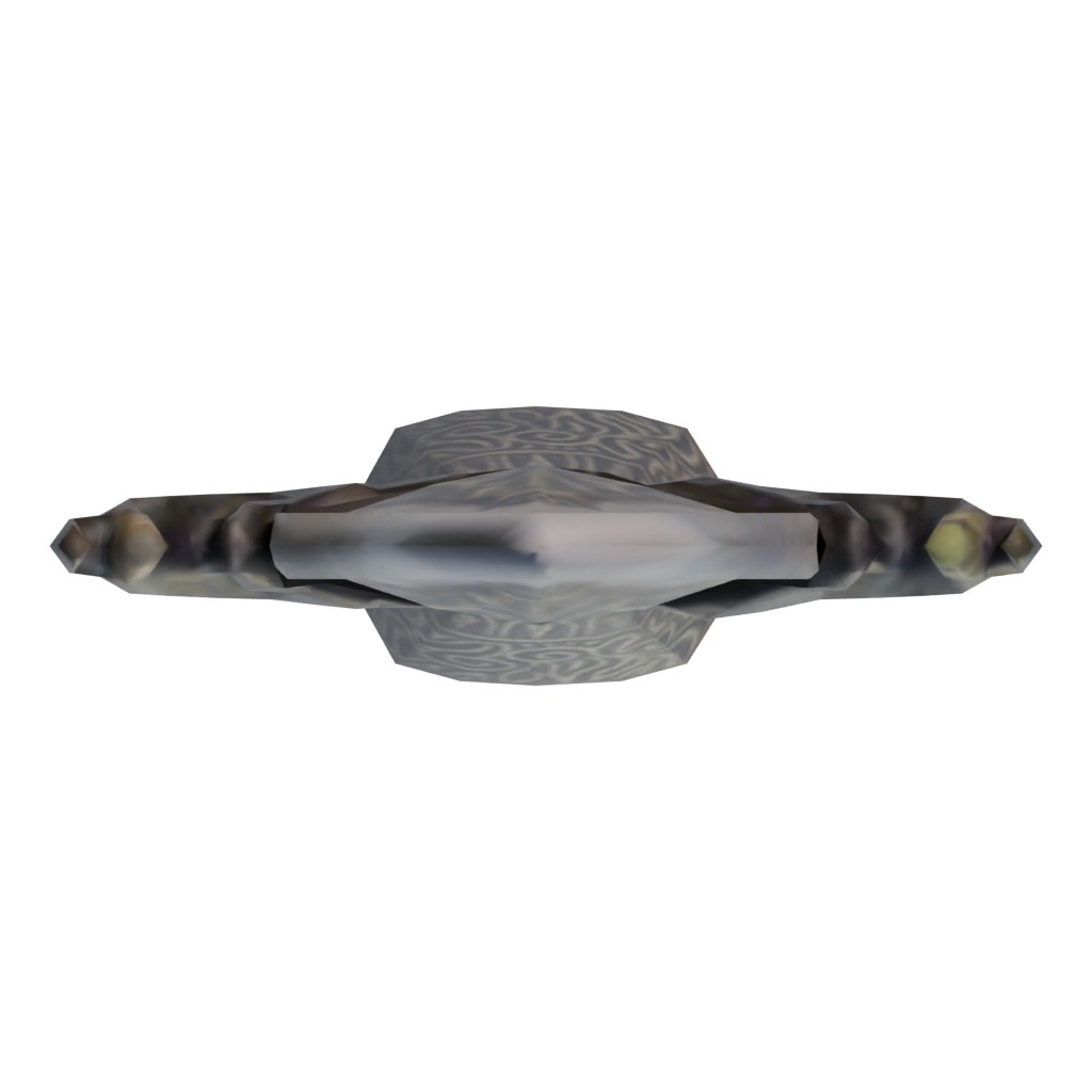 Top view of the Baphomet Sword 3D model
