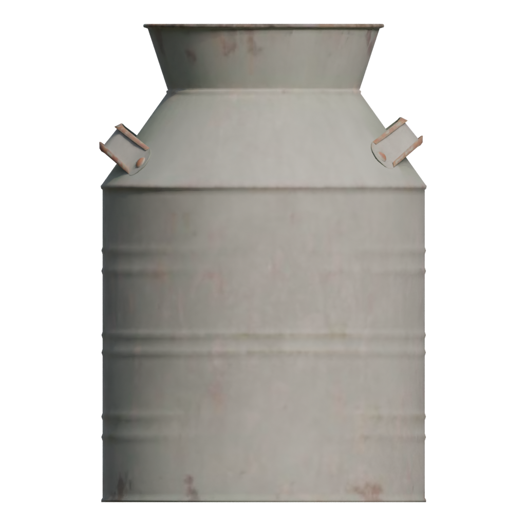 Back view of the Metal Jug 3D model