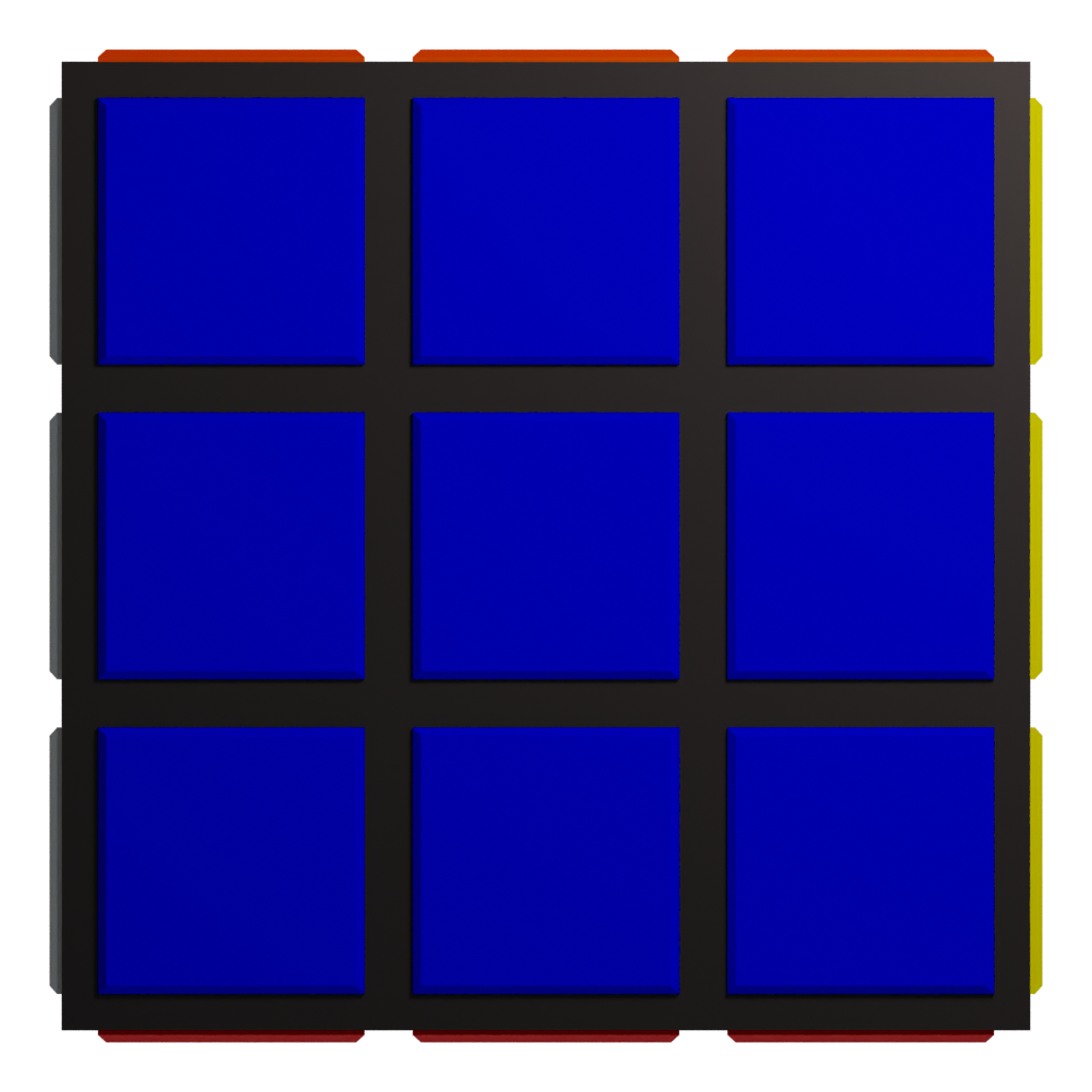 Top view of the Rubiks Cube 3D model