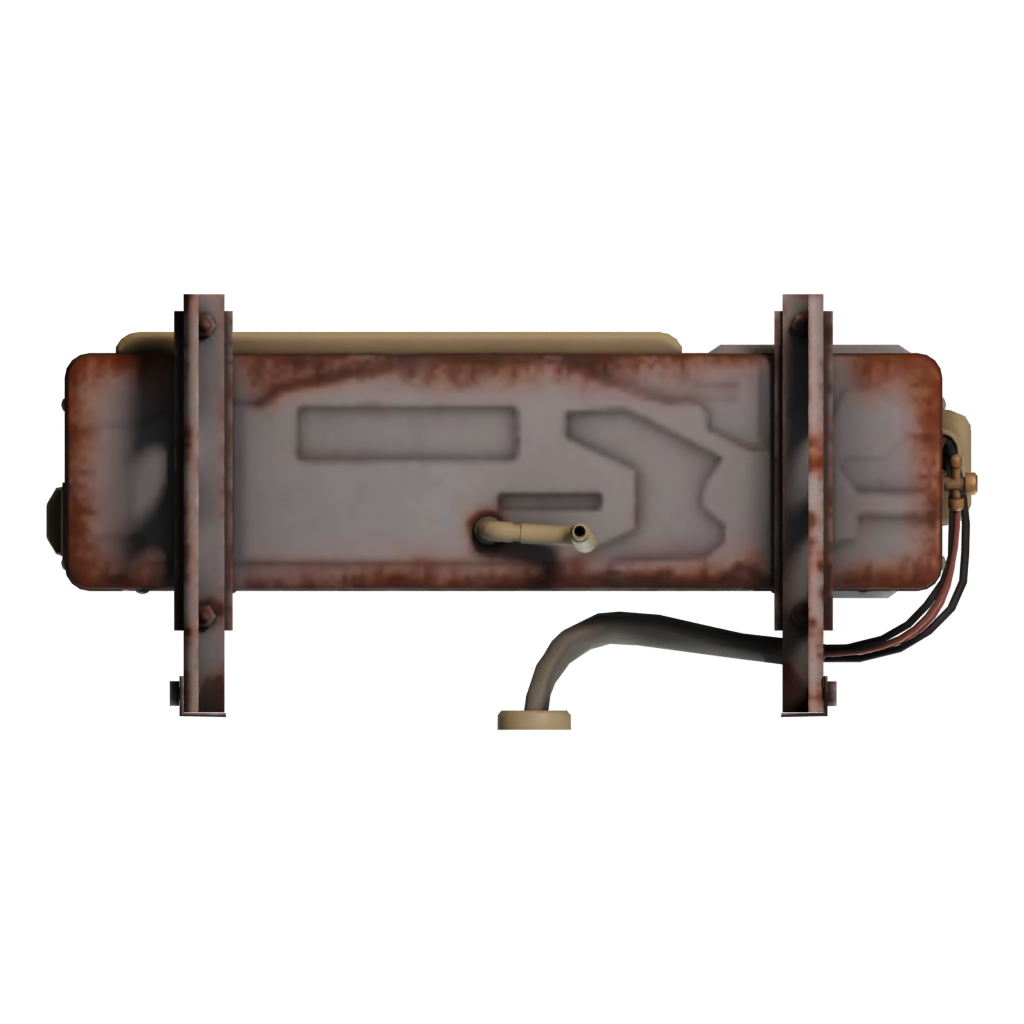 Bottom view of the Exterior Aircon Unit 3D model