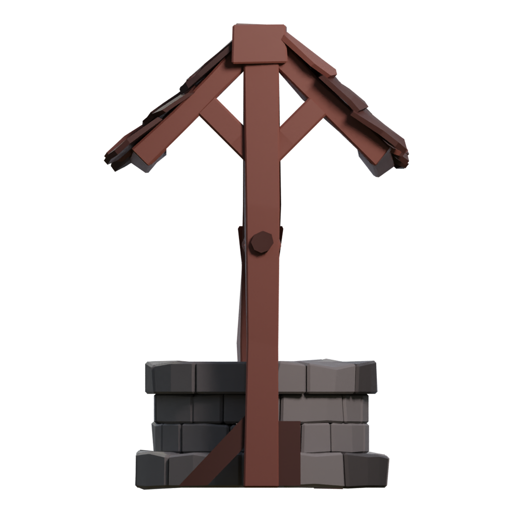 Left view of the Toon Type Well 3D model