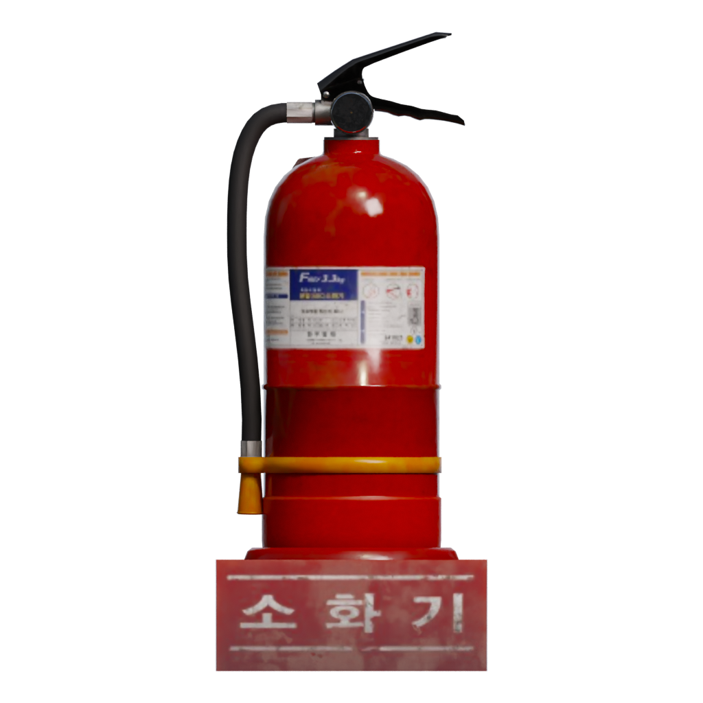 Front view of the Korean Fire Extinguisher 3D model