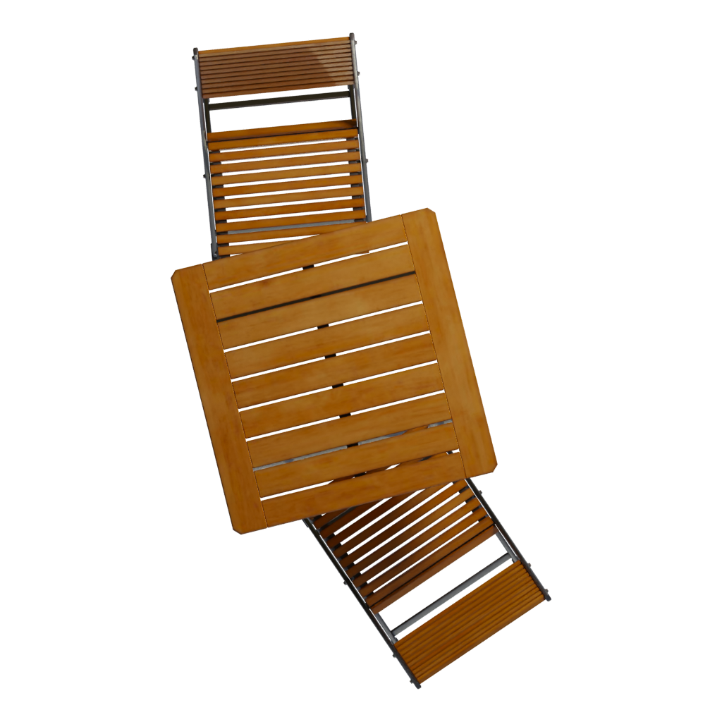 Top view of the Outdoor Table Chair Set 3D model