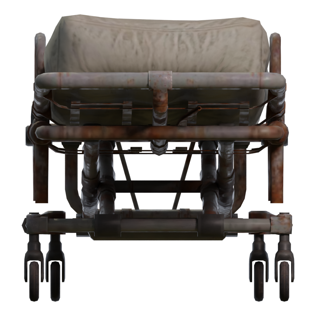 Left view of the Medical Wheelchair 3D model