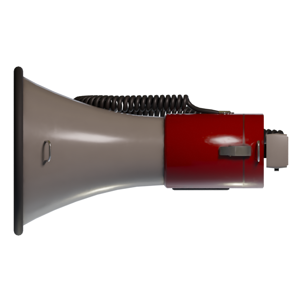 Top view of the Megaphone 3D model