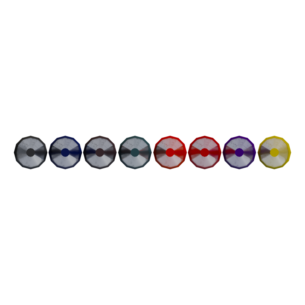 Top view of the Crayons 3D model