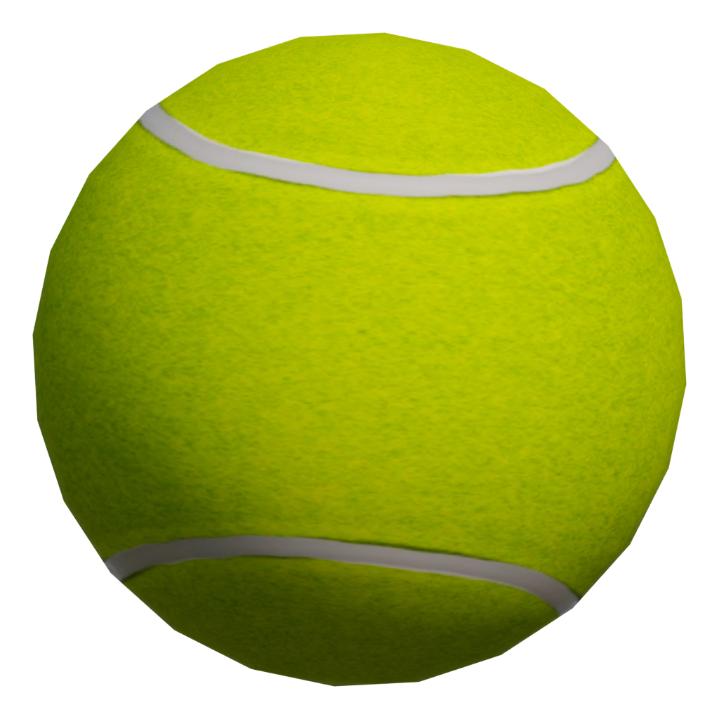 Back view of the Tennis Ball 3D model