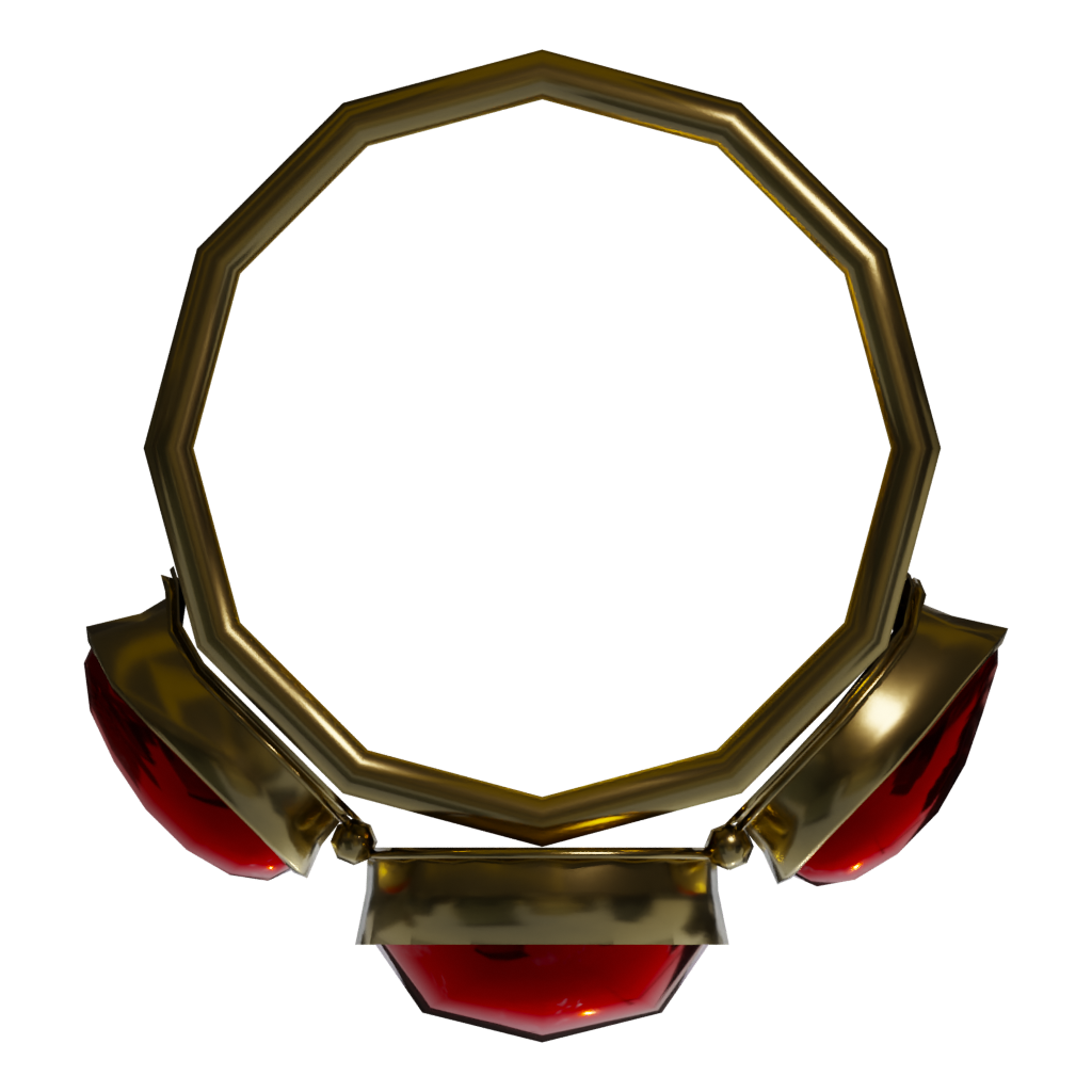 Top view of the Medieval Ring 3D model
