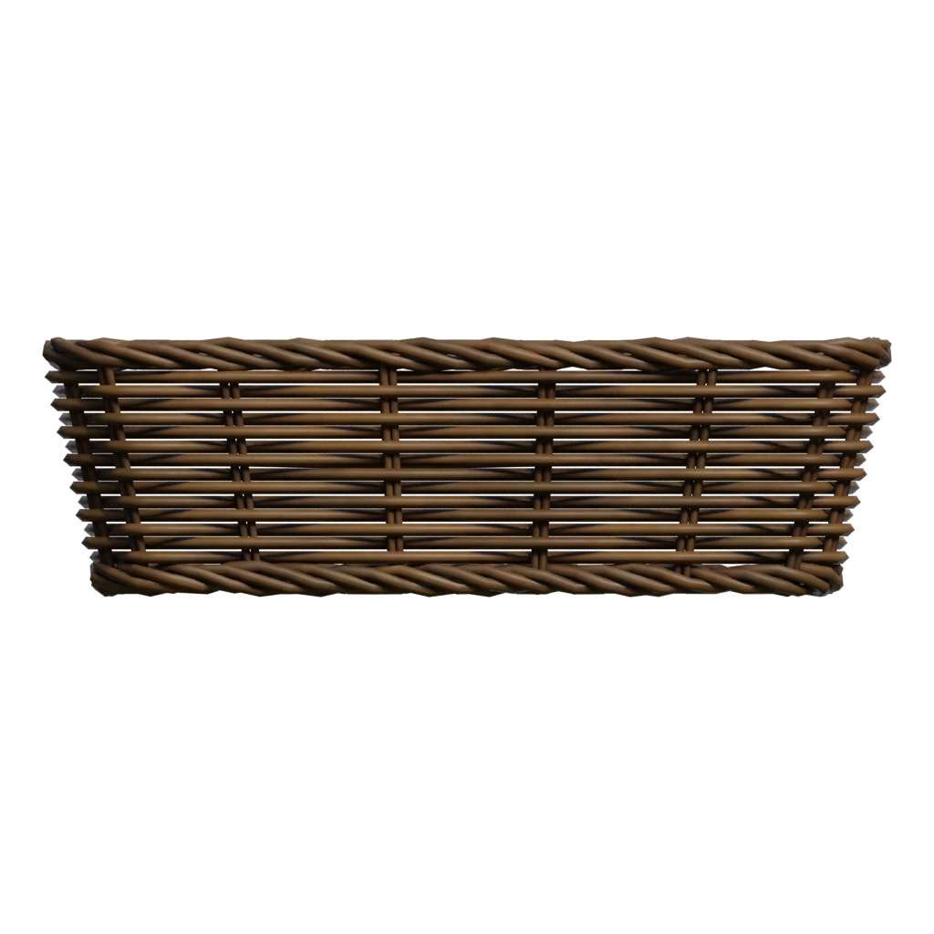 Front view of the Wicker Basket 3D model