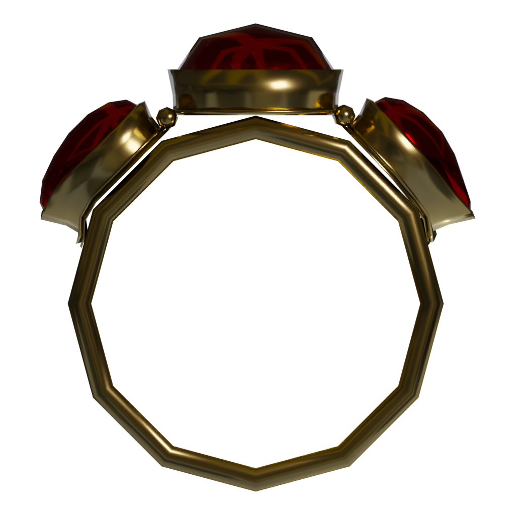 Bottom view of the Medieval Ring 3D model