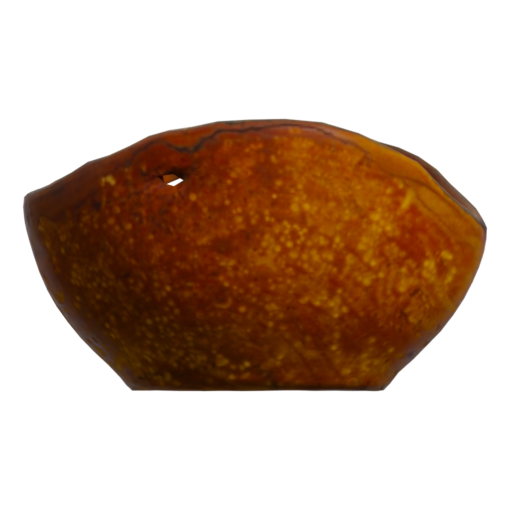 Left view of the Wooden Bowl 3D model