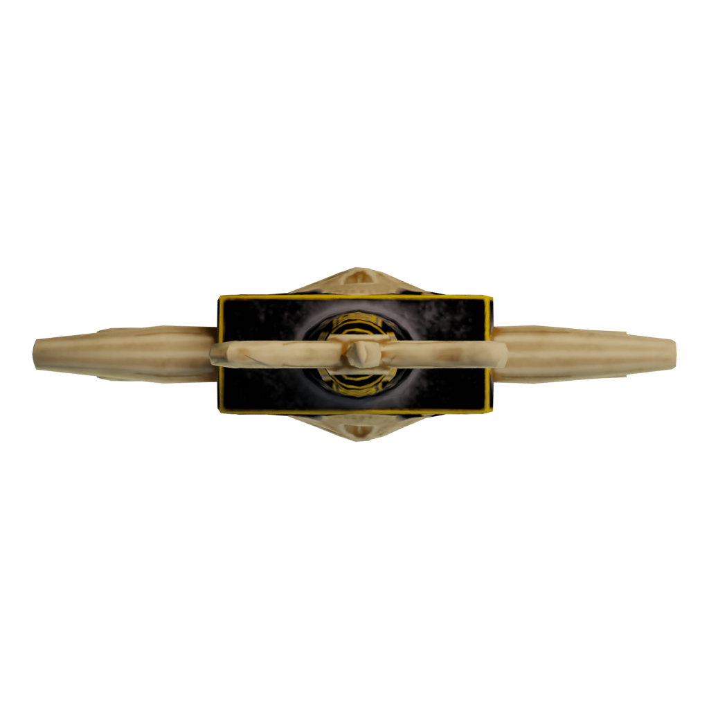 Bottom view of the Free Game Ready Sword Low Poly 3D model