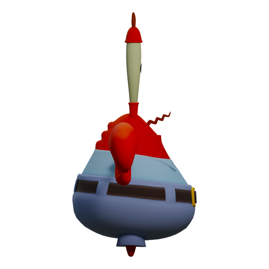 Right view of the Mr Krabs From Spongebob 3D model
