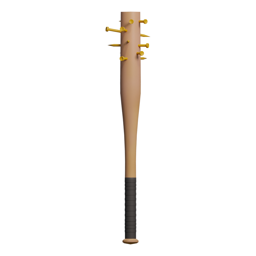 Back view of the Baseball Bat 3D model