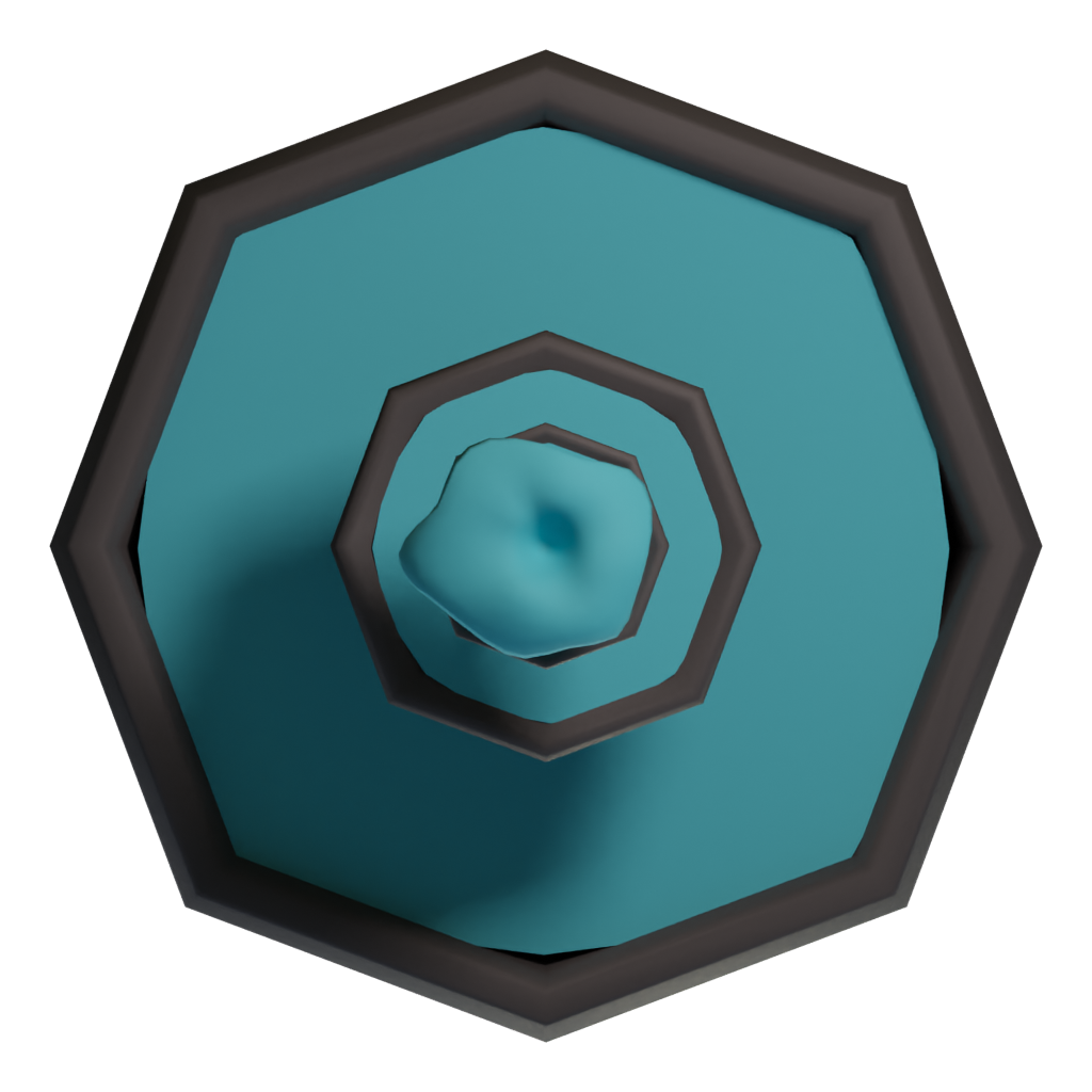 Top view of the Fountain 3D model
