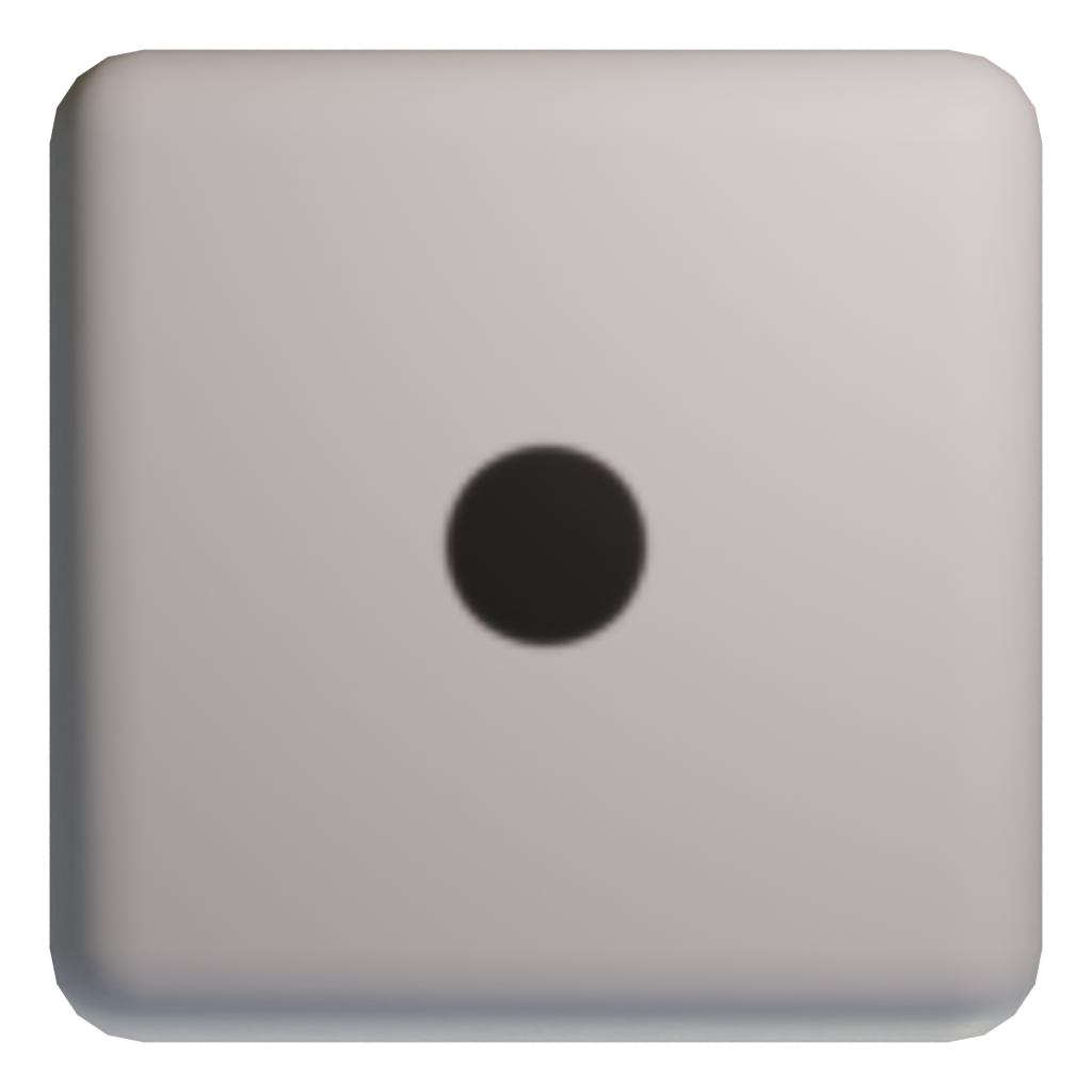 Top view of the Dice 3D model