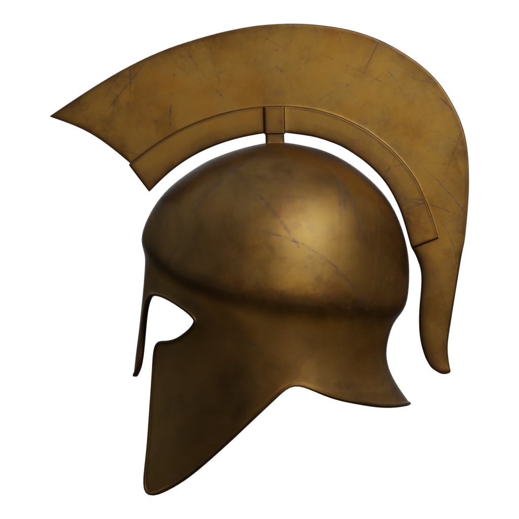 Left view of the Greek Helmet 1 3D model