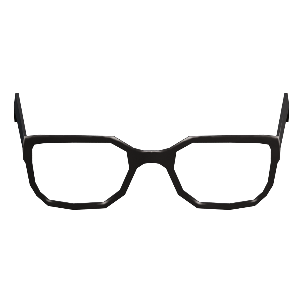 Front view of the Glasses 3D model