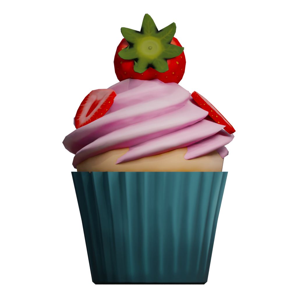 Back view of the Cupcake 3D model