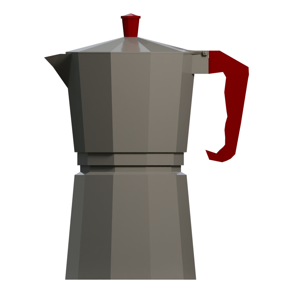 Left view of the Cofee 3D model