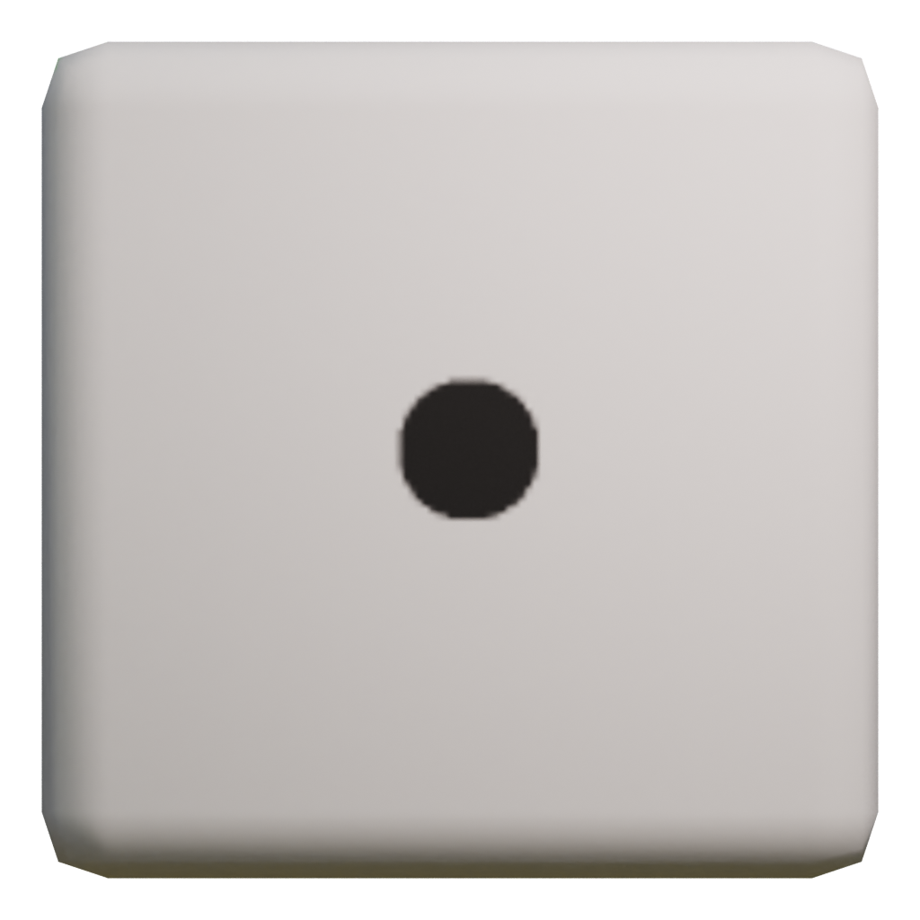 Back view of the Dice 3D model