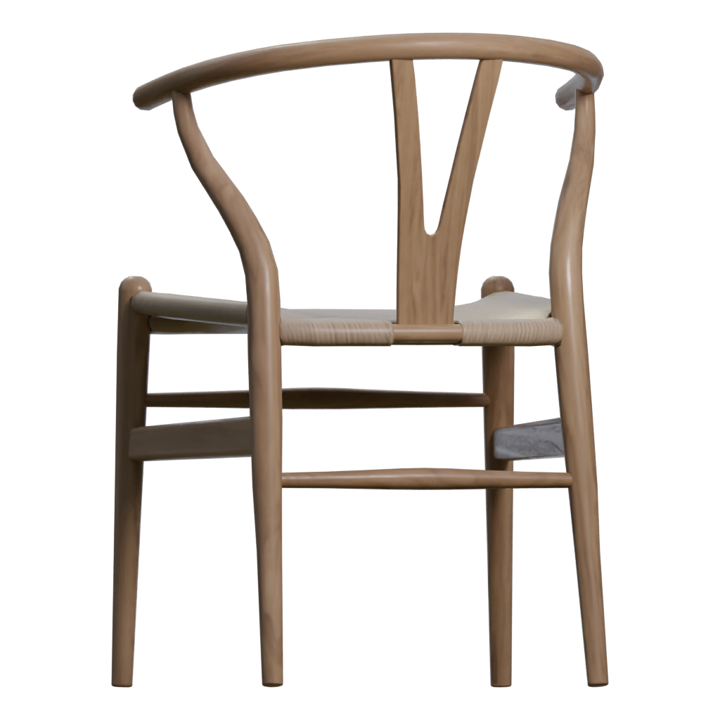Left view of the Pp Mobler 58 Wegner 3D model