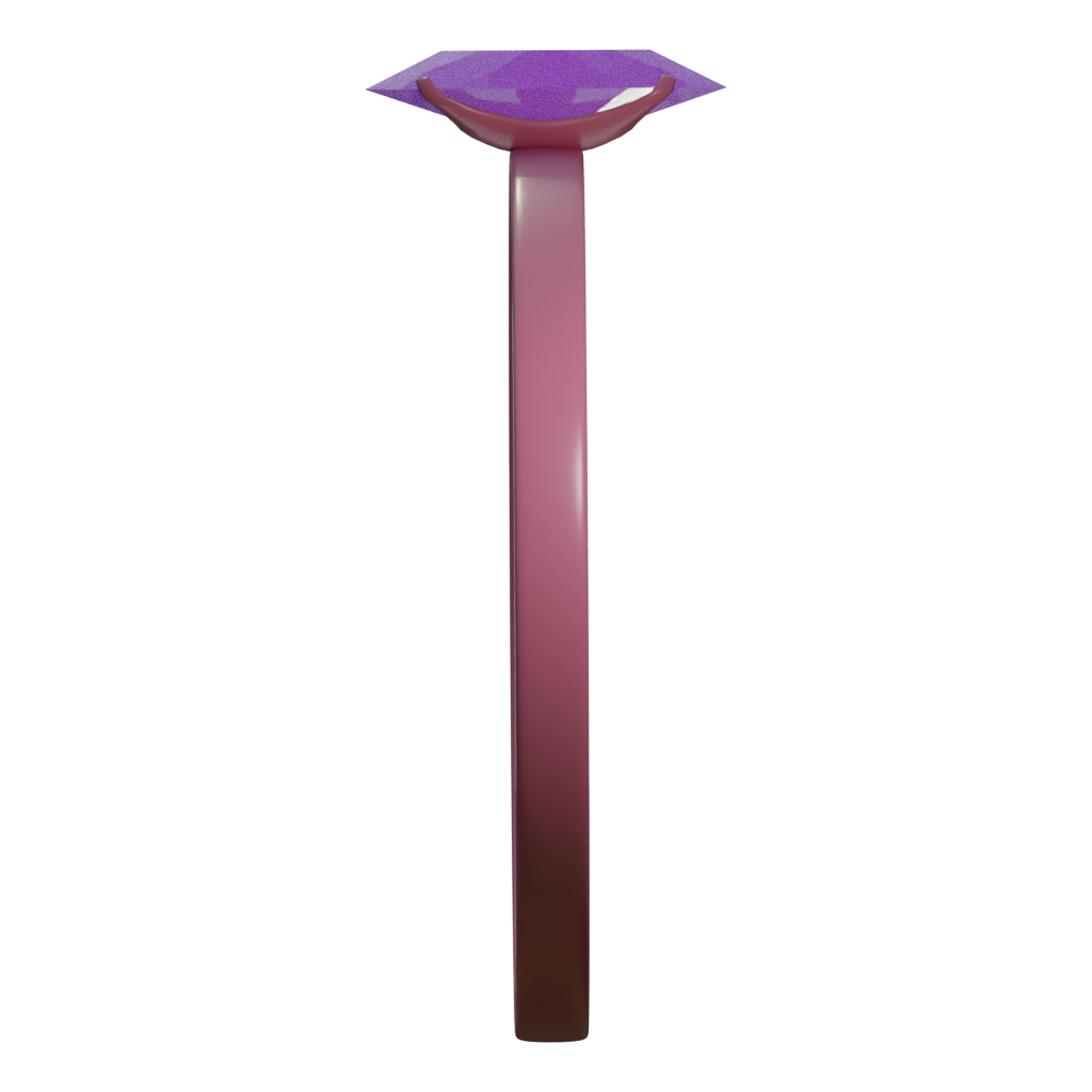 Left view of the Ring Of Pink Gold 3D model