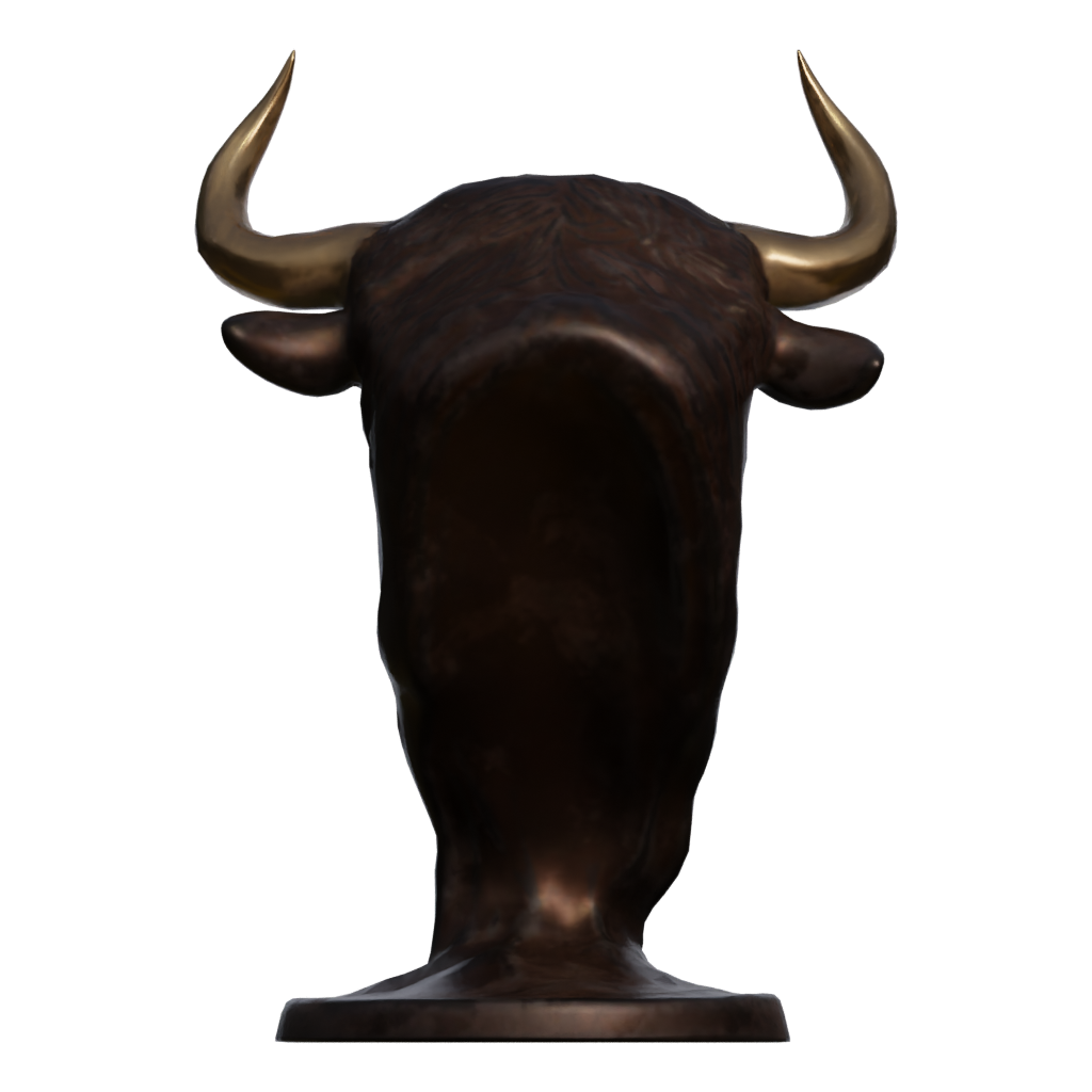 Back view of the Bull Head 3D model