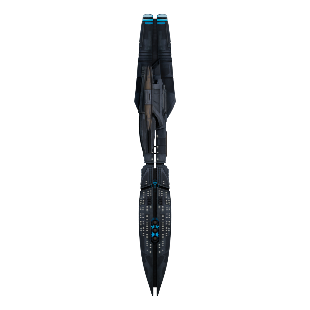 Left view of the Spaceship 3D model