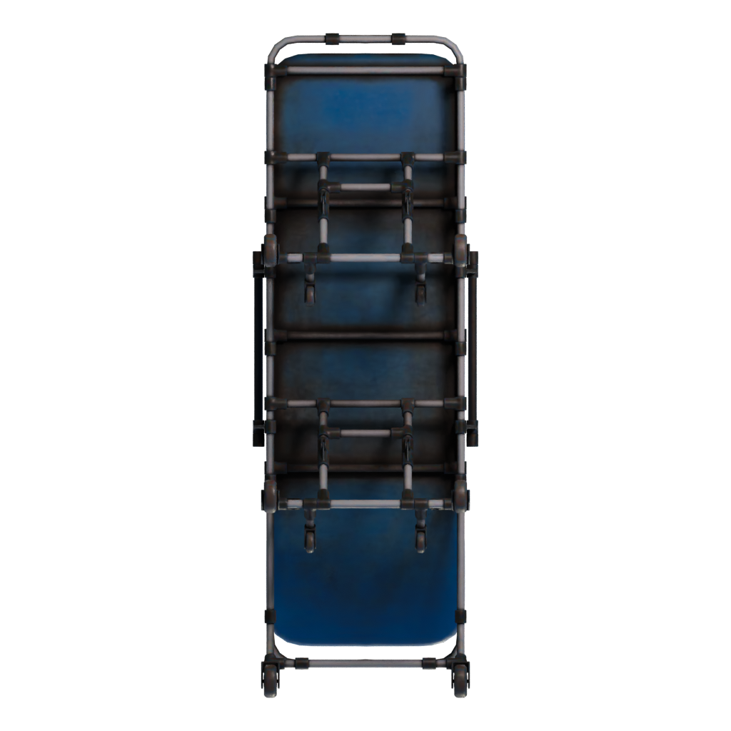 Bottom view of the Ambulance Bed 3D model