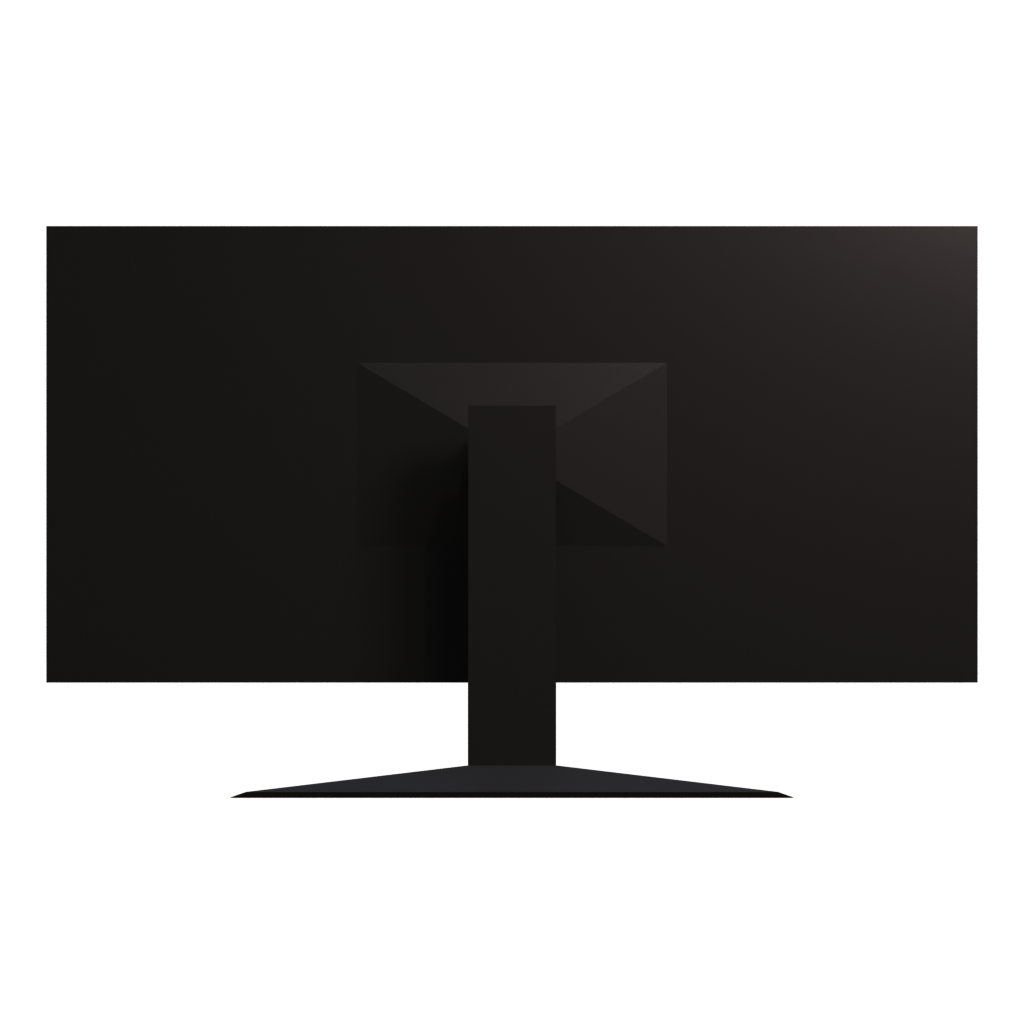 Back view of the TV Obj 3D model