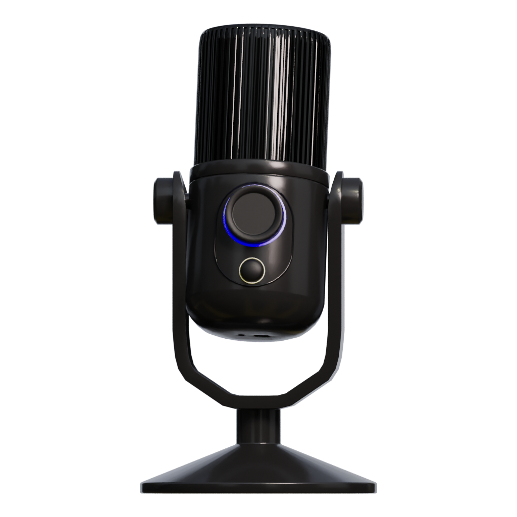 Front view of the Microphone 3D model