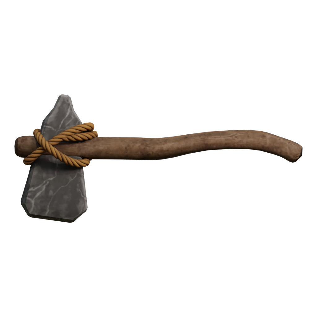 Front view of the Stone Axe 3D model