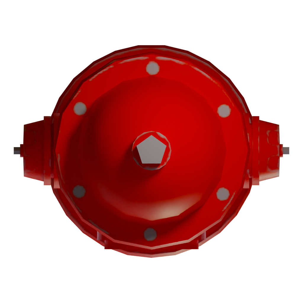 Top view of the Fire Hydrant 3D model