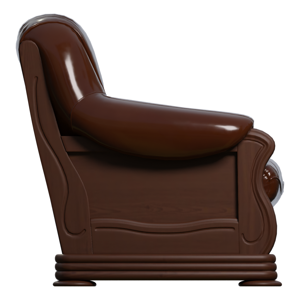 Right view of the Sofa 3 Seater 3D model