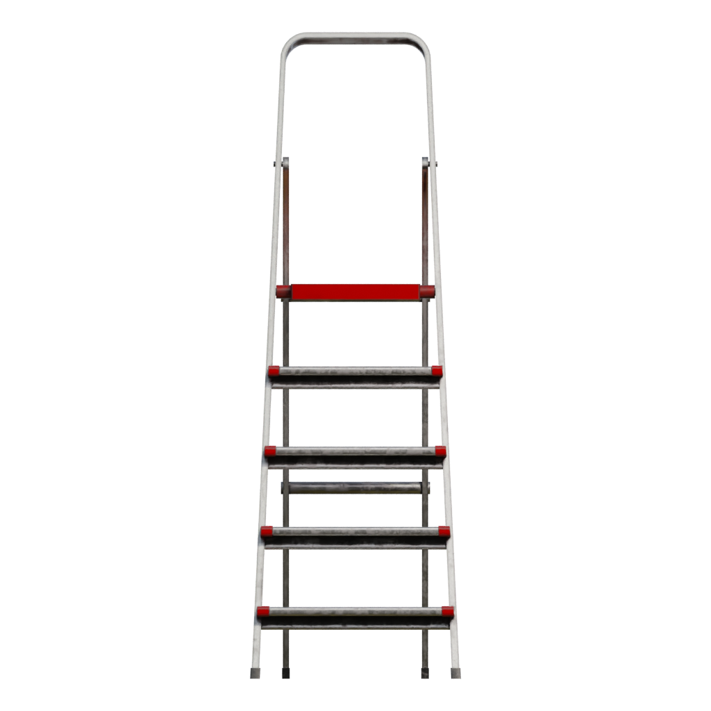 Back view of the Stepladder 3D model