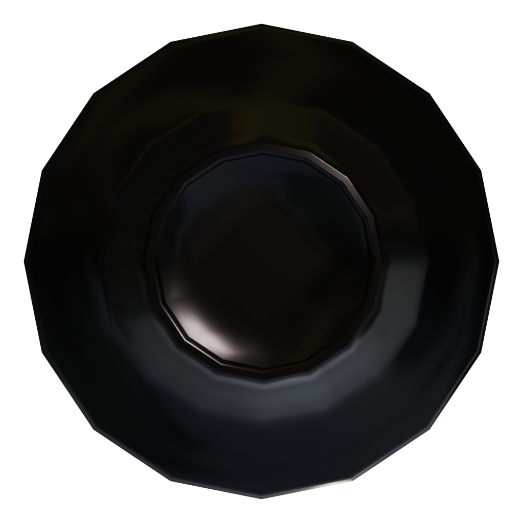 Bottom view of the Food Bowl 3D model
