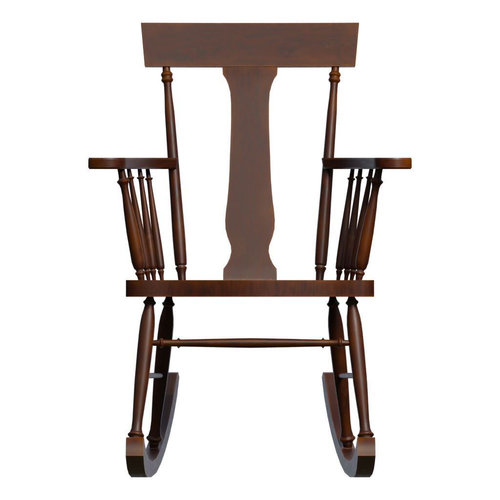 Front view of the Rockingchair 3D model