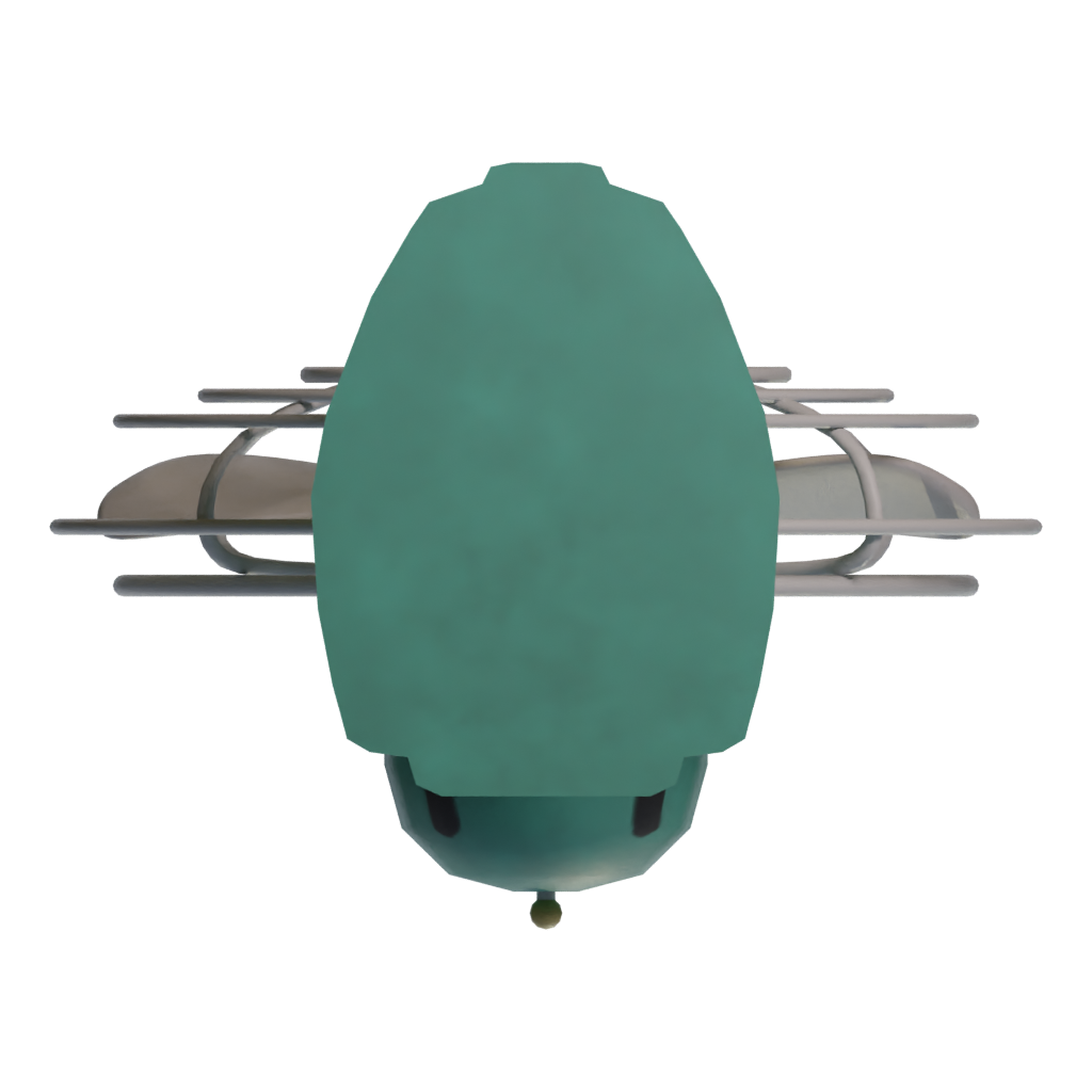 Bottom view of the Fan 3D model