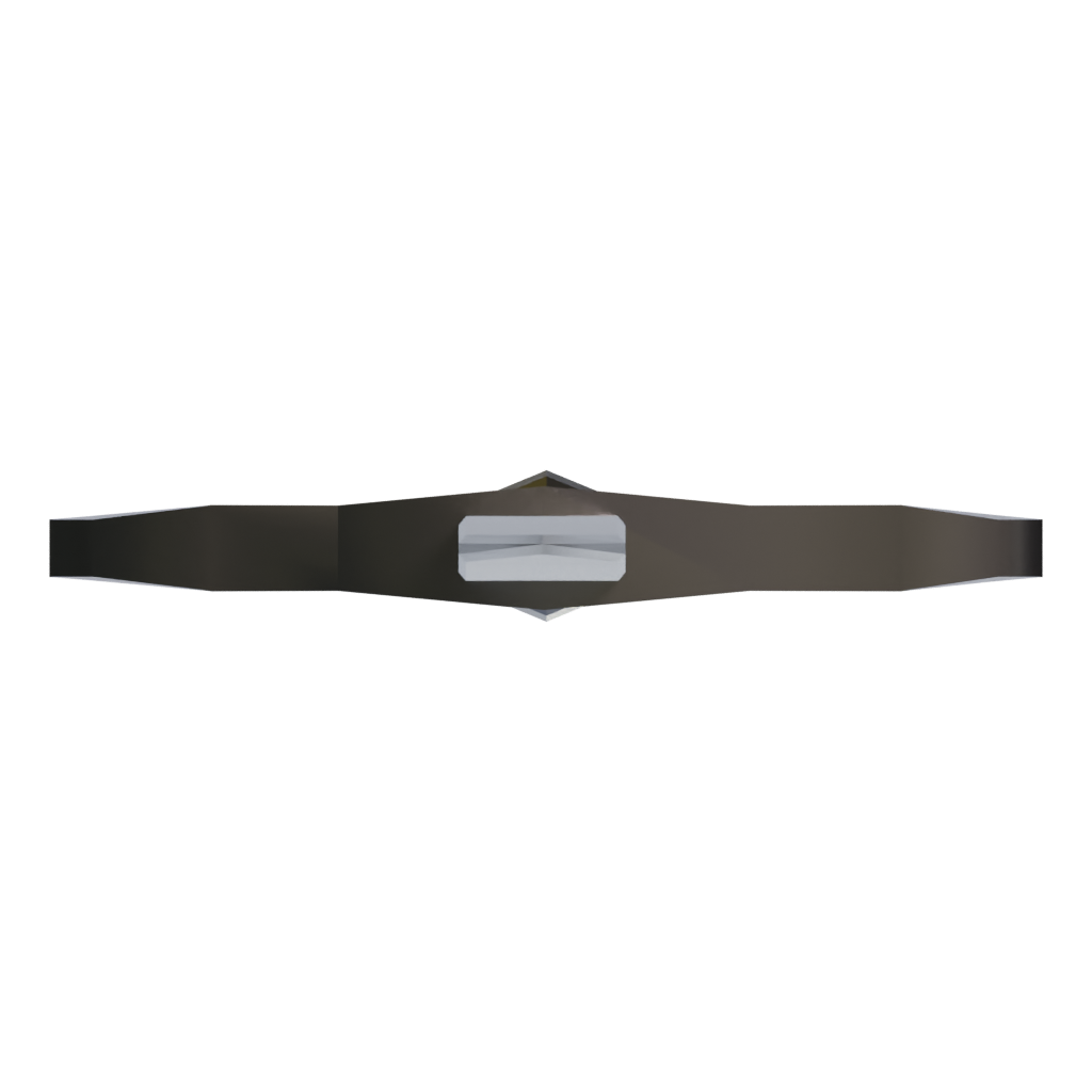 Bottom view of the Low Poly Medieval Sword 3D model