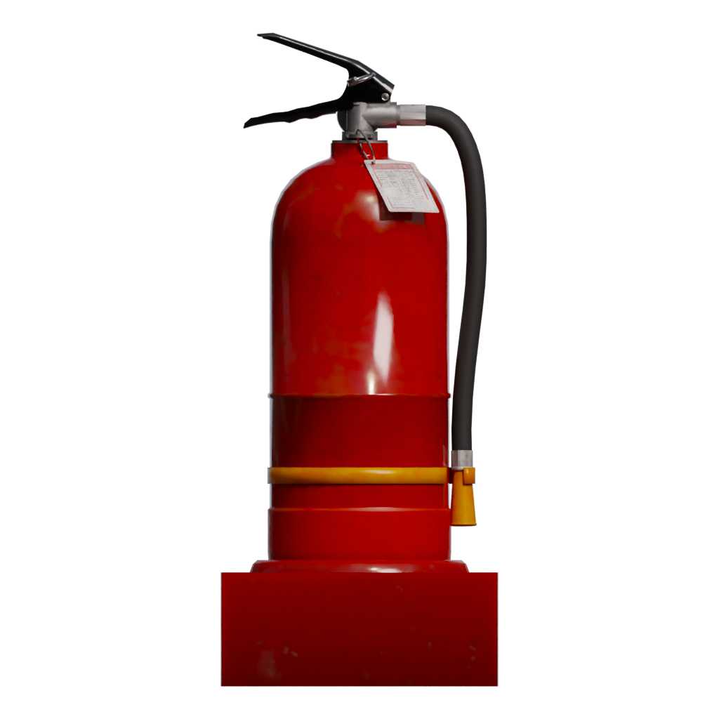 Back view of the Korean Fire Extinguisher 3D model