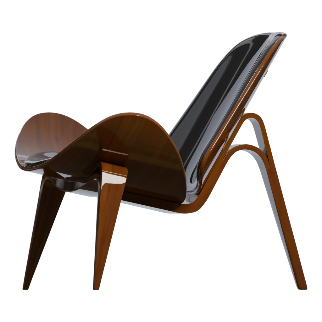 Left view of the Modern Chair 3D model