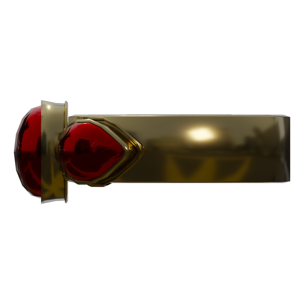 Left view of the Medieval Ring 3D model