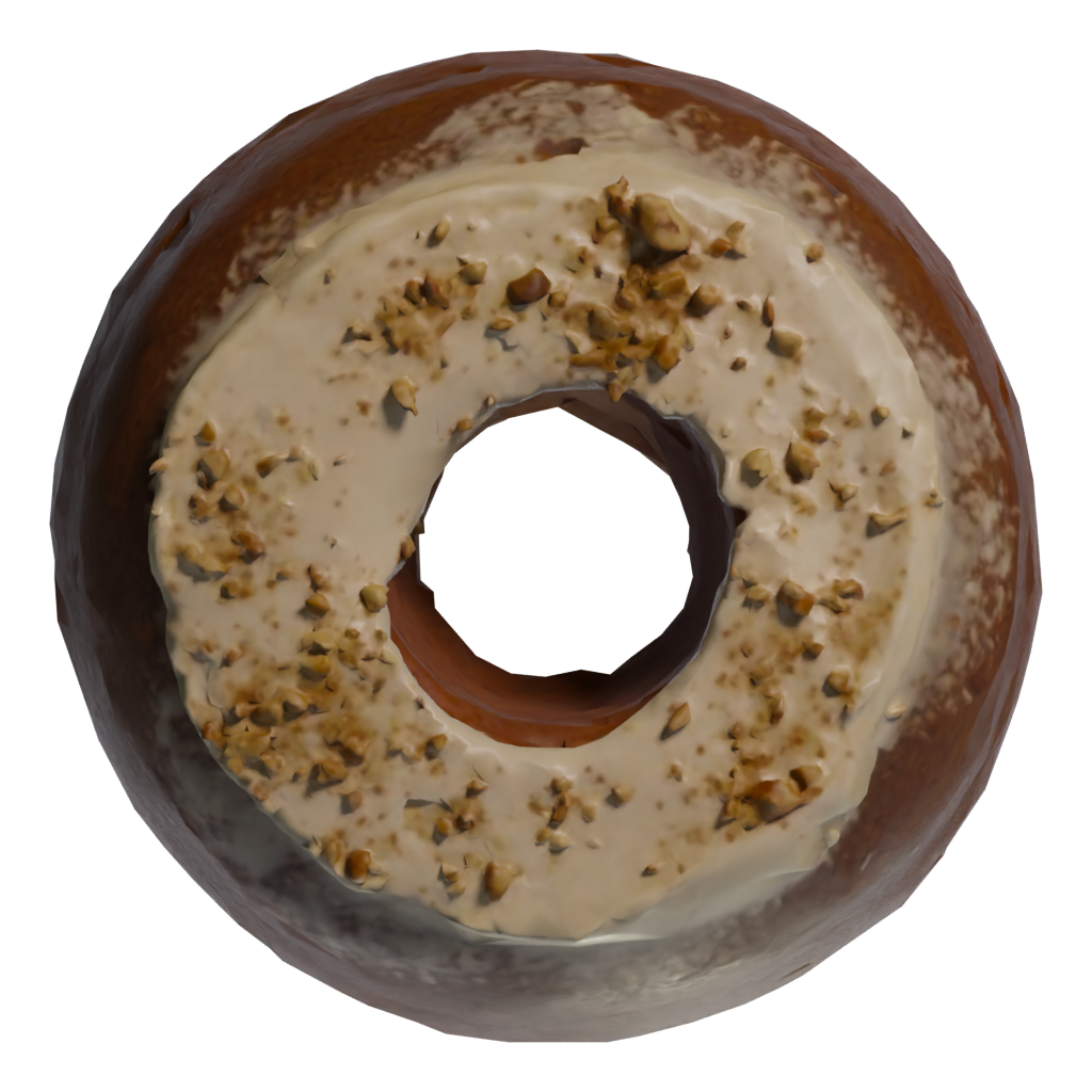 Top view of the Carrot Cake 3D model