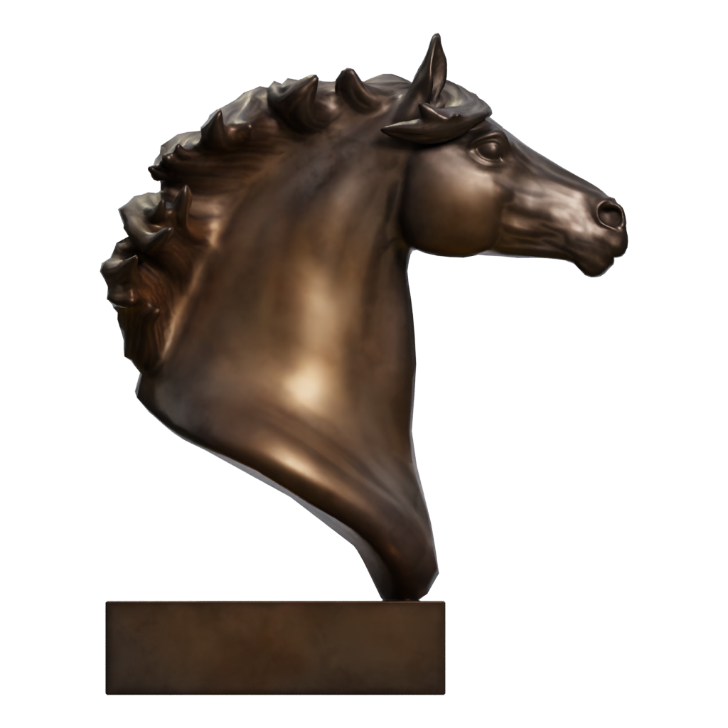 Right view of the Horse Head 3D model
