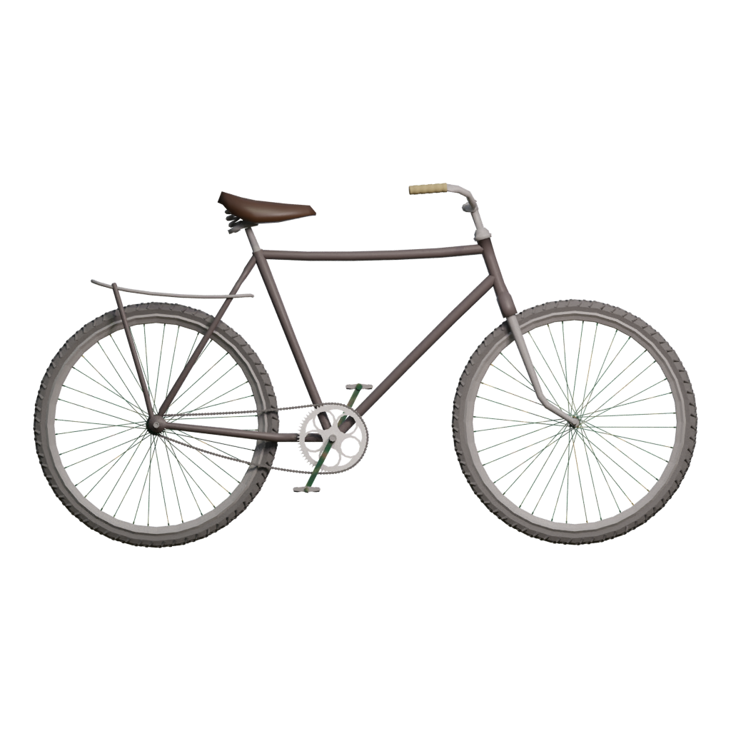Front view of the Mountain Bike2 3D model